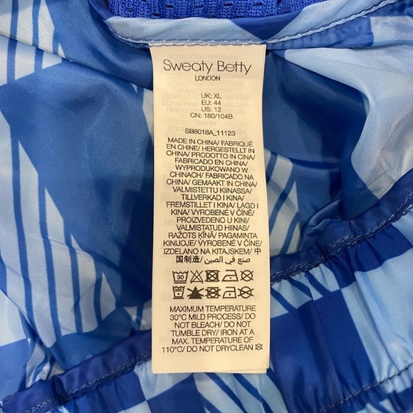 Sweaty Betty Pack Away Jacket Size XL Blue Lightweight NWT - Picture 9 of 12